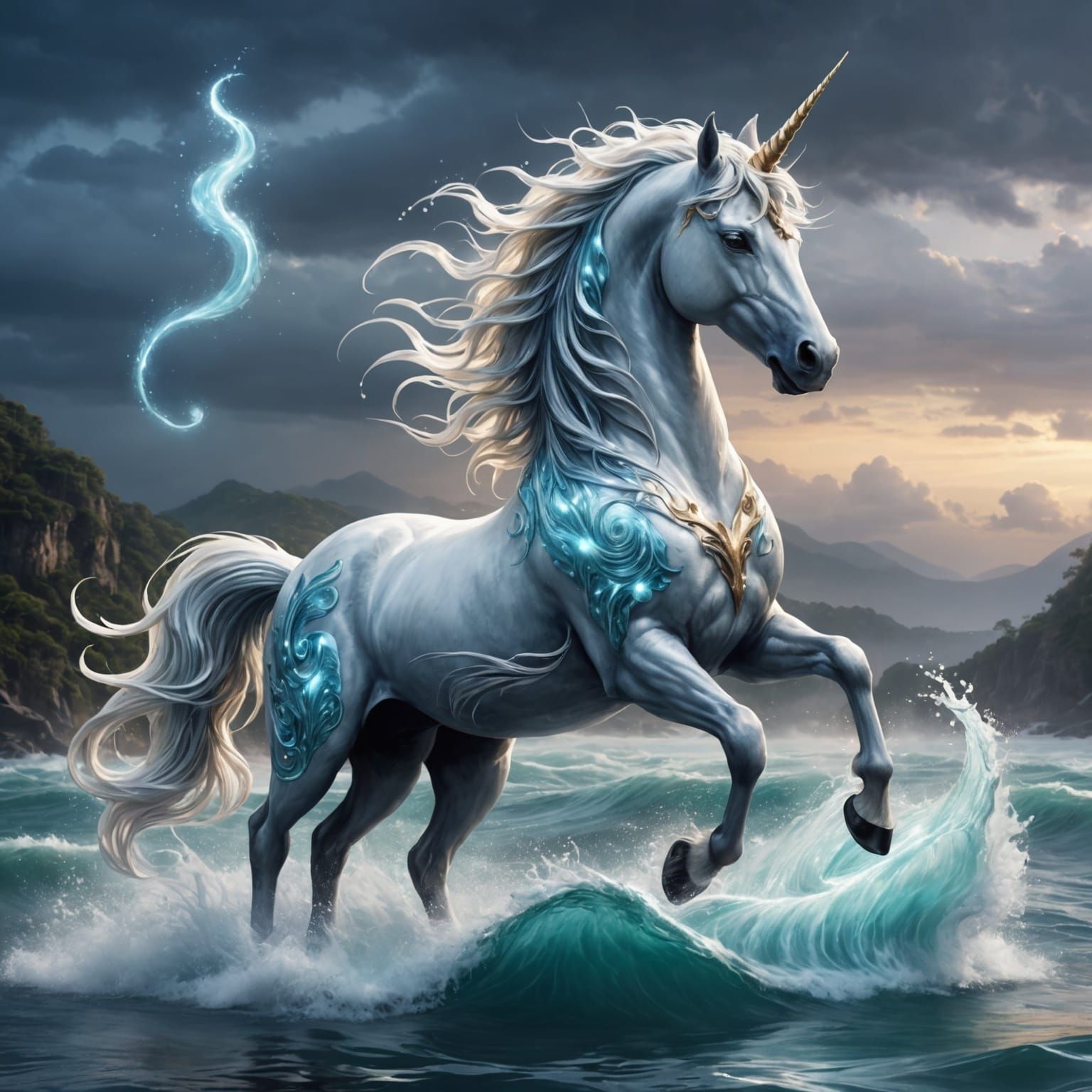 Mystical Aquacorn: Water Element Fusion