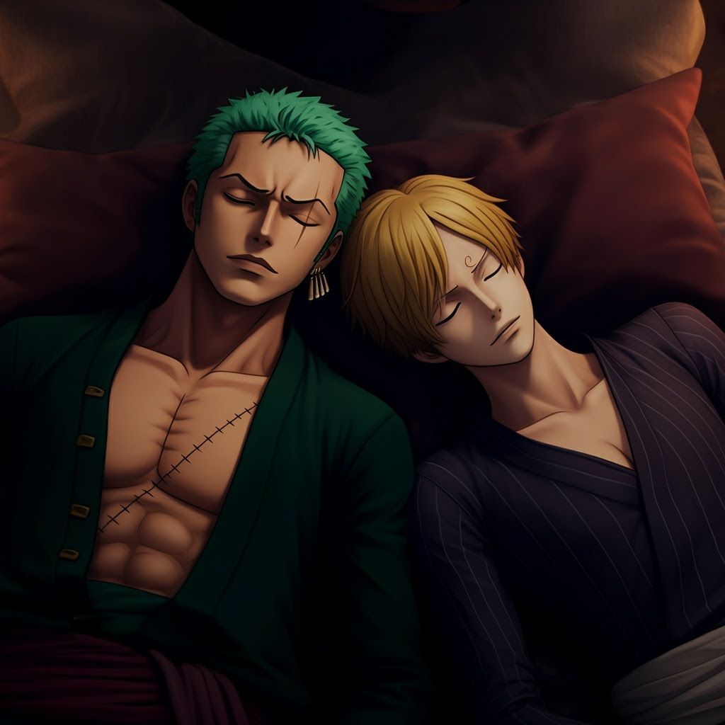 Zoro and Sanji Sleeping in a Fantastical Realm