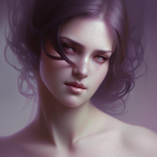 Ethereal Ghost with Beautiful Face in Detailed Render