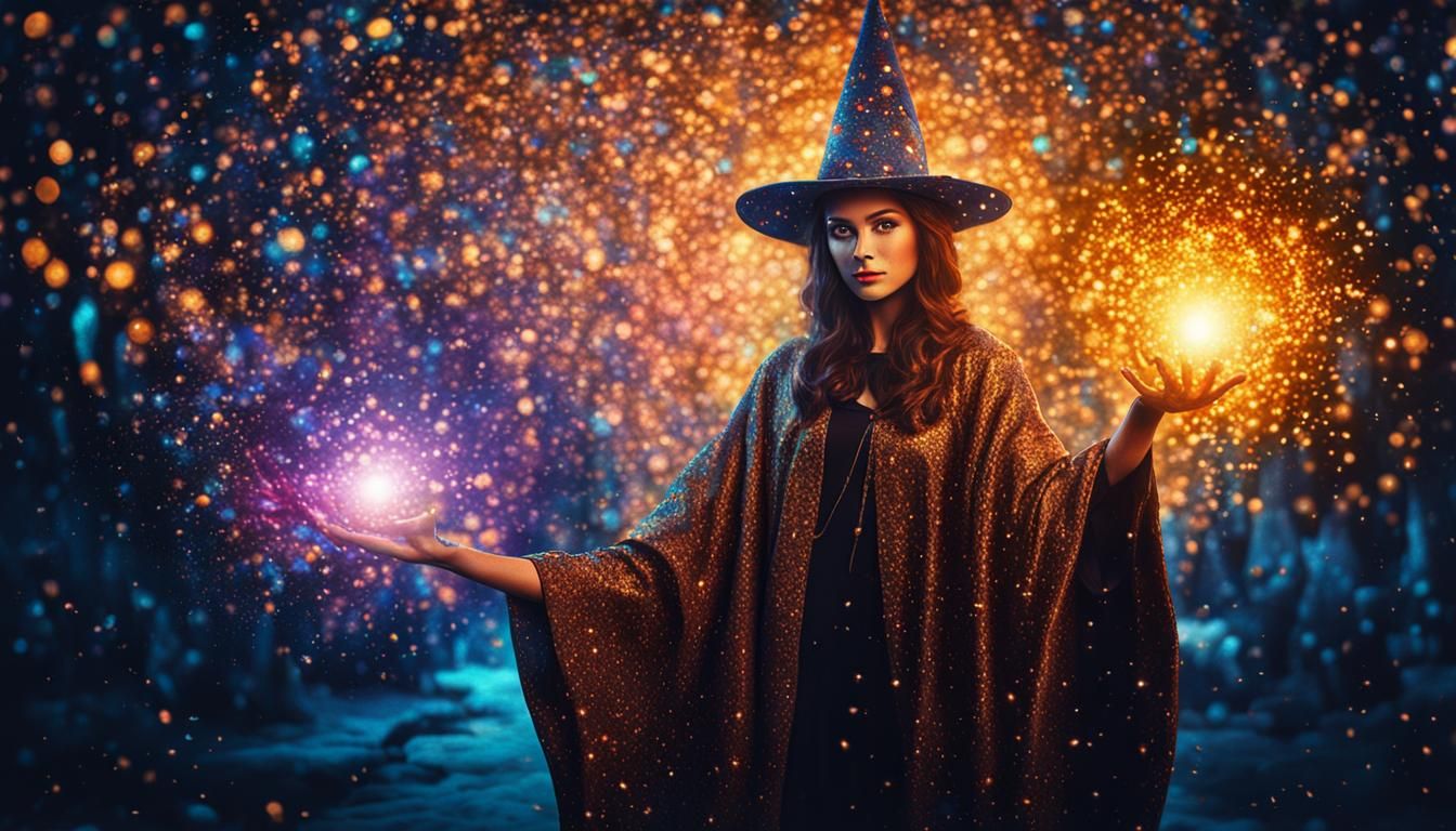 Glamour Spell: Digital Pointillism Fantasy Art