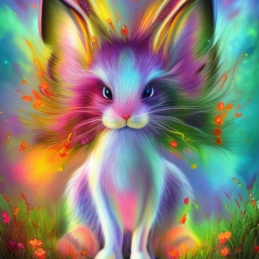 Dark Easter Rabbit: A Vibrant Gothic Fantasy