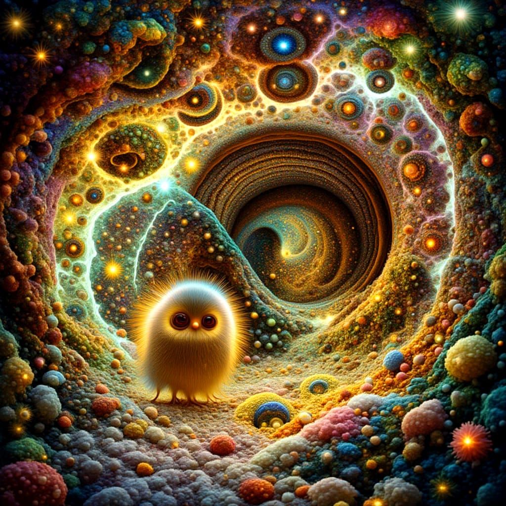 Intricate Eco-Shack Gathering with Phoenix Babies