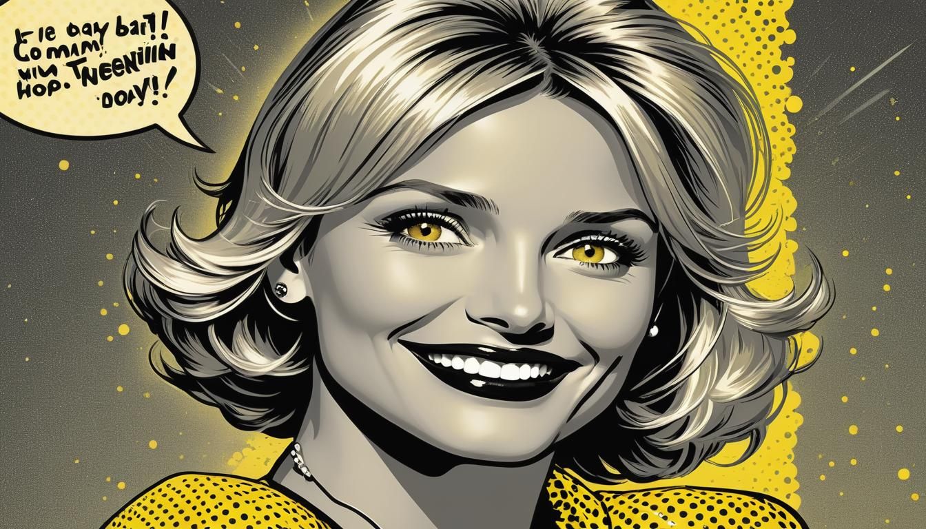 Pop Art Comic Book Pin-Up with Speech Bubble