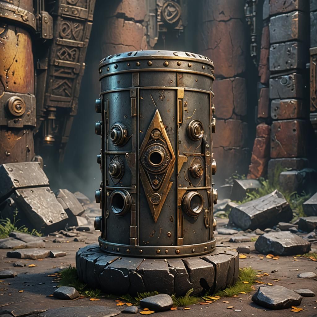 Alien Metal Cylinder with Triangular Ports