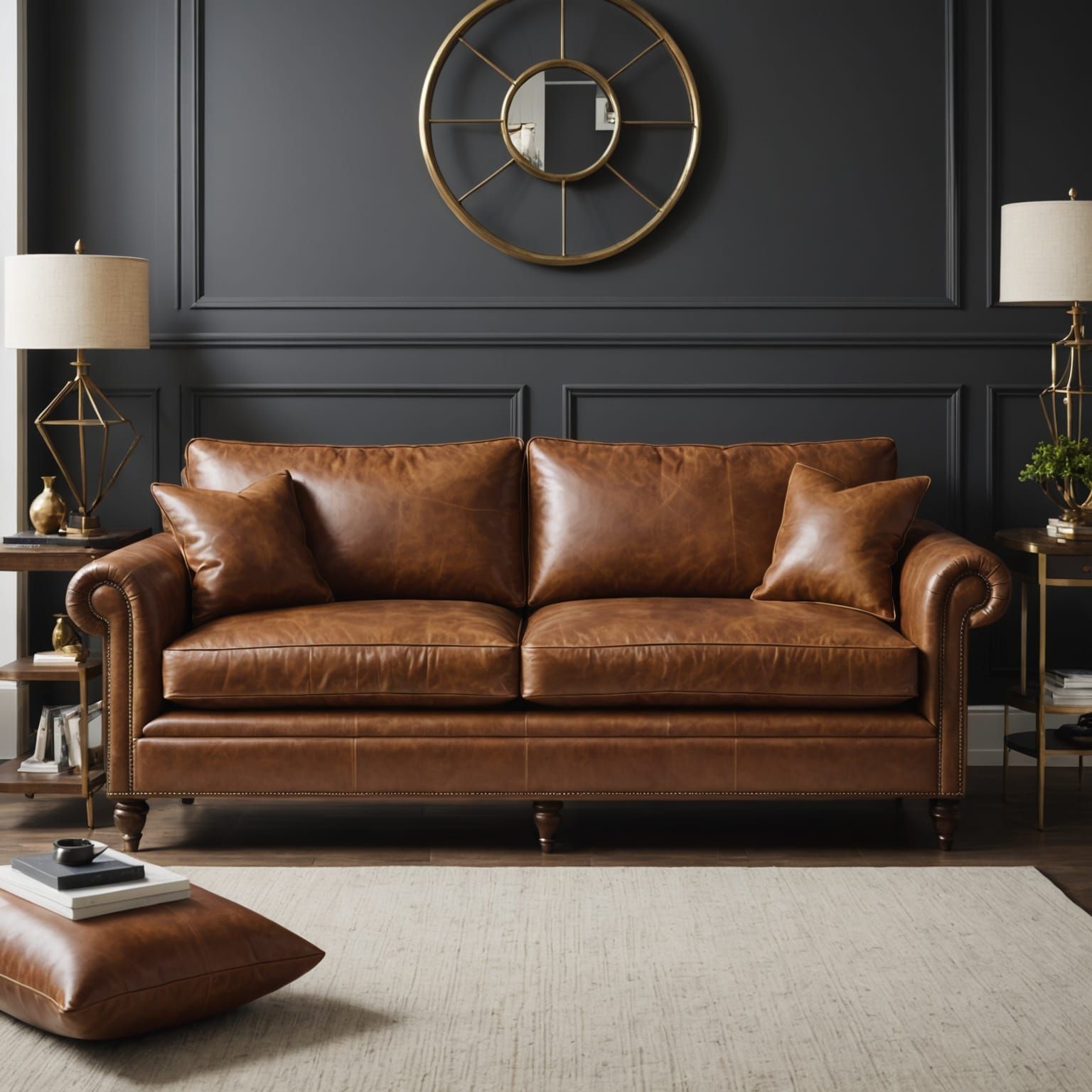 Luxurious Fox Leather Sofa Design