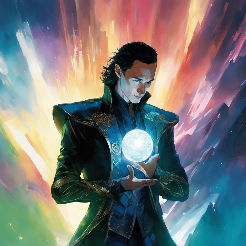 Loki God of Mischief with Blue Light