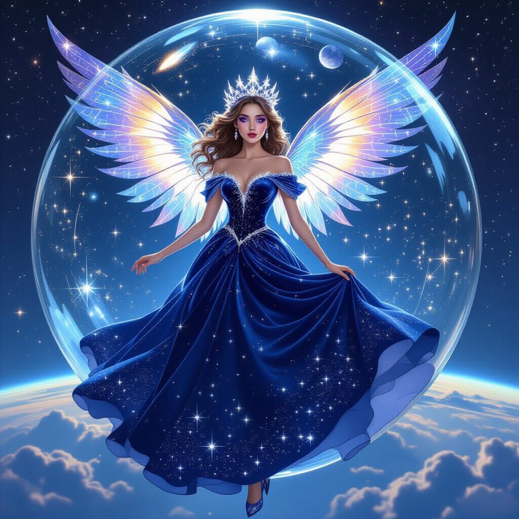 Celestial Ballroom Princess in Hyper-Realistic Fantasy Style