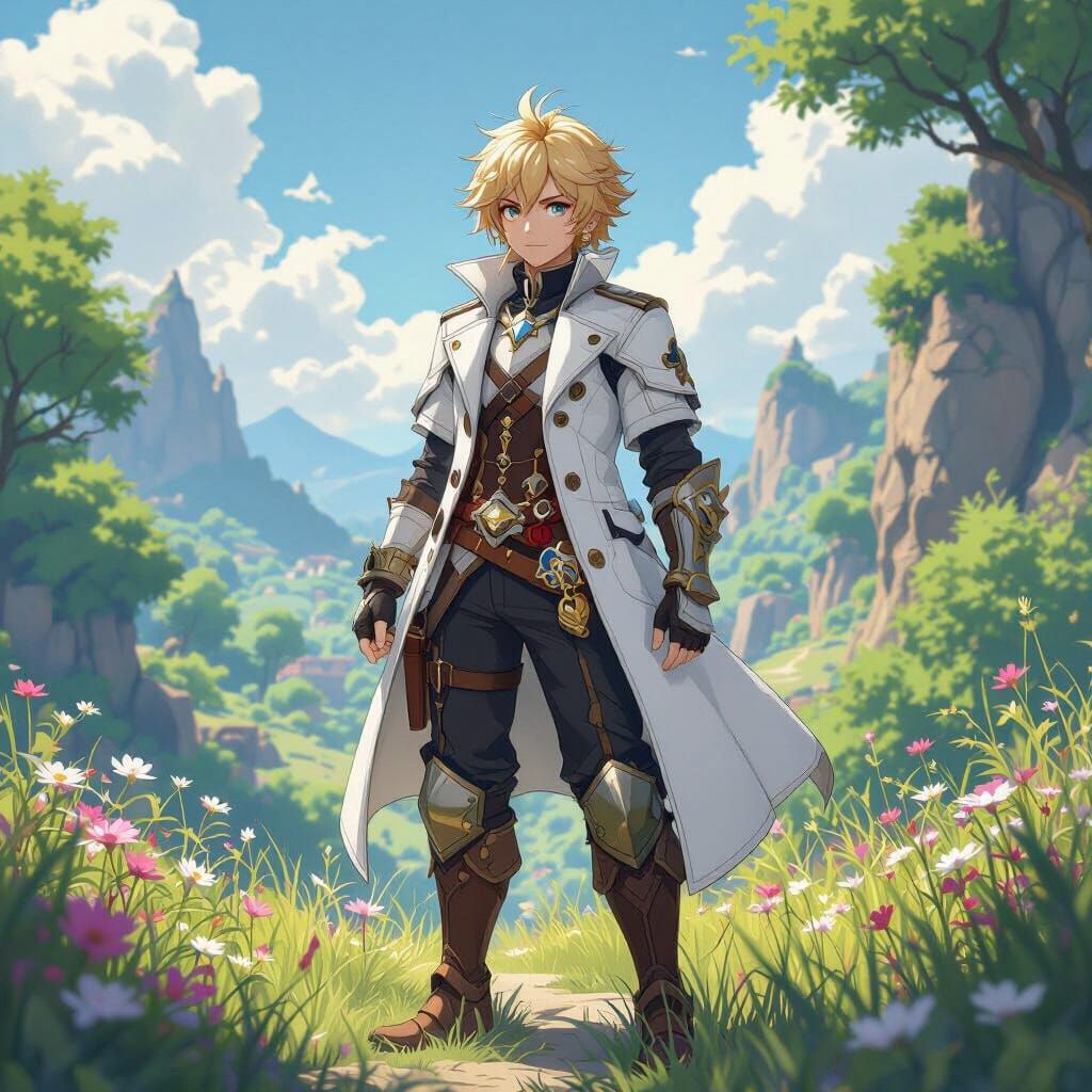 Heroic Figure in Genshin Impact World