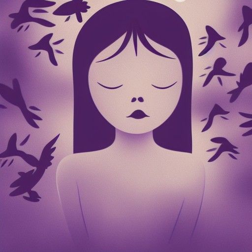 Spooky Riso Print Portrait of Sleeping Girl