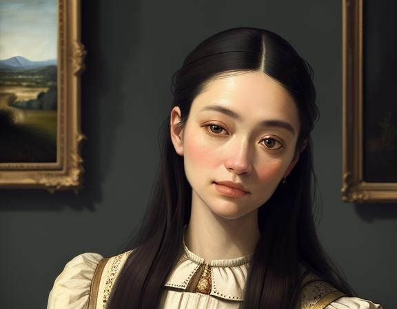 Elegant Portrait of Young Woman with Golden Hour Glow