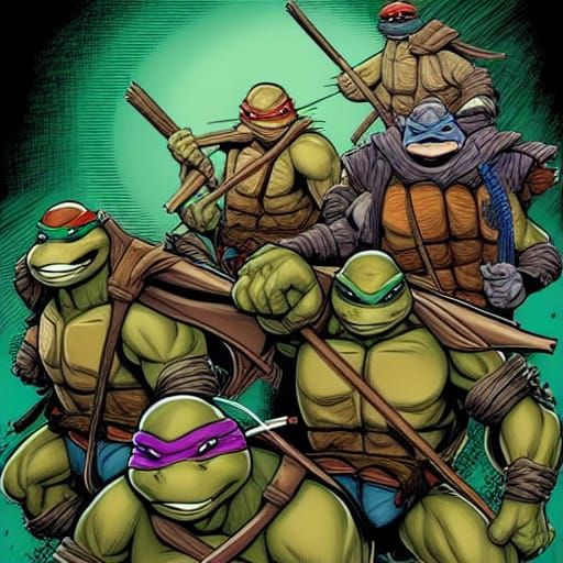 Teenage Mutant Ninja Turtles Comic Book Art