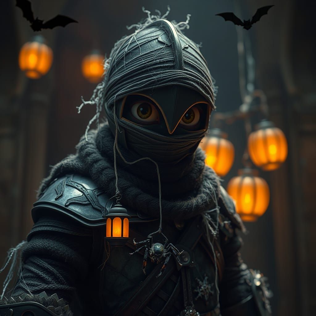 Headless Knight in Dark Anime-Inspired 3D Render