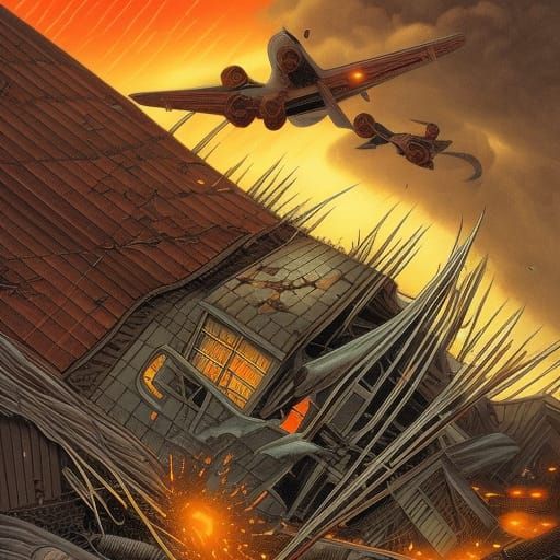 Tornado Art in Comic Book Style