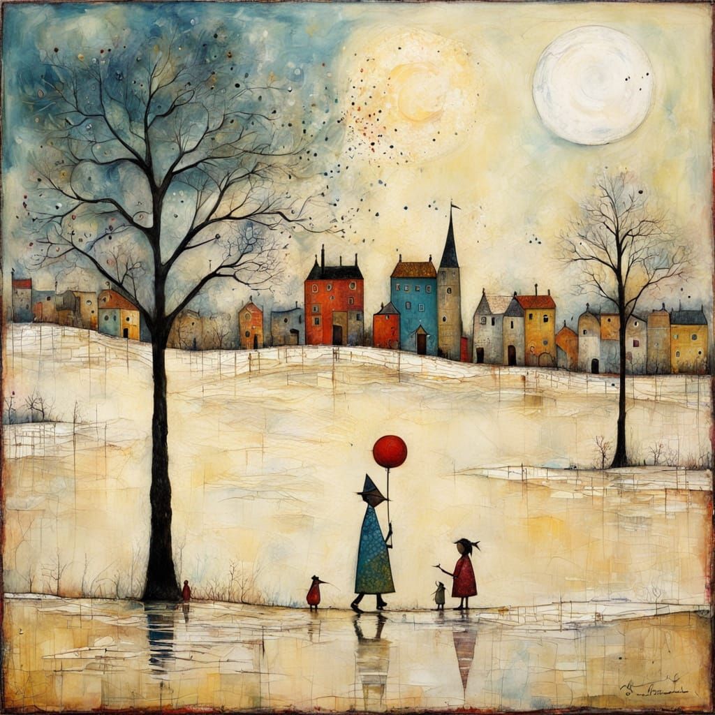 Encaustic Painting in Hundertwasser and Martin Style