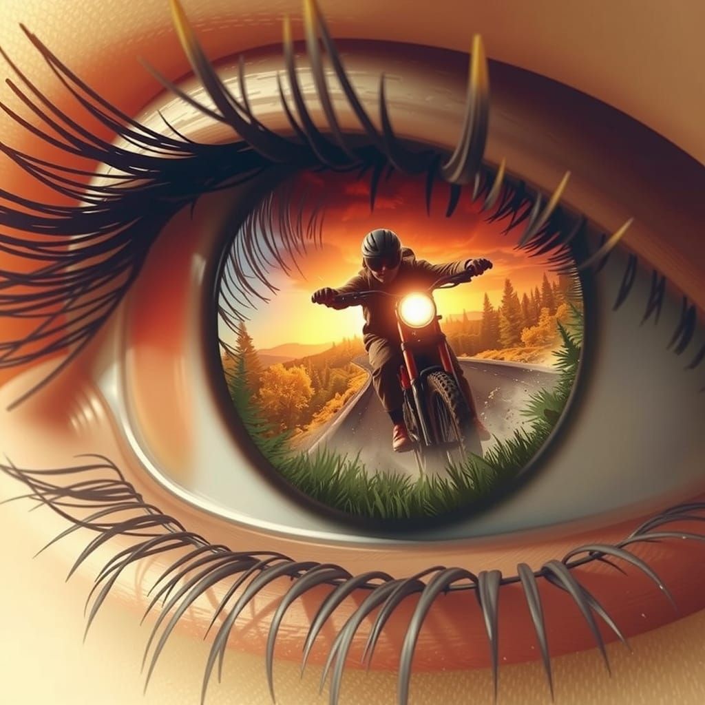 Mountain Bikers Speed Through Forest Paths in Detailed Matte...