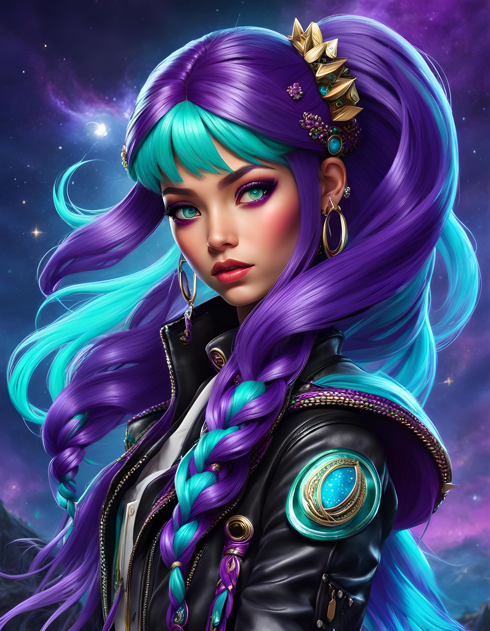 Aria Blaze in Hyperdetailed Maximalist Art