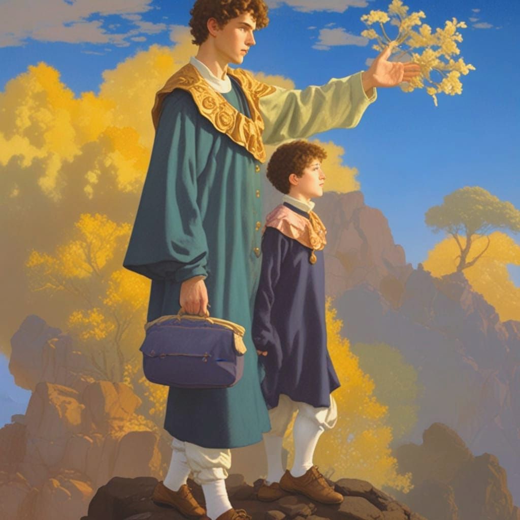 Father and son Face the Future