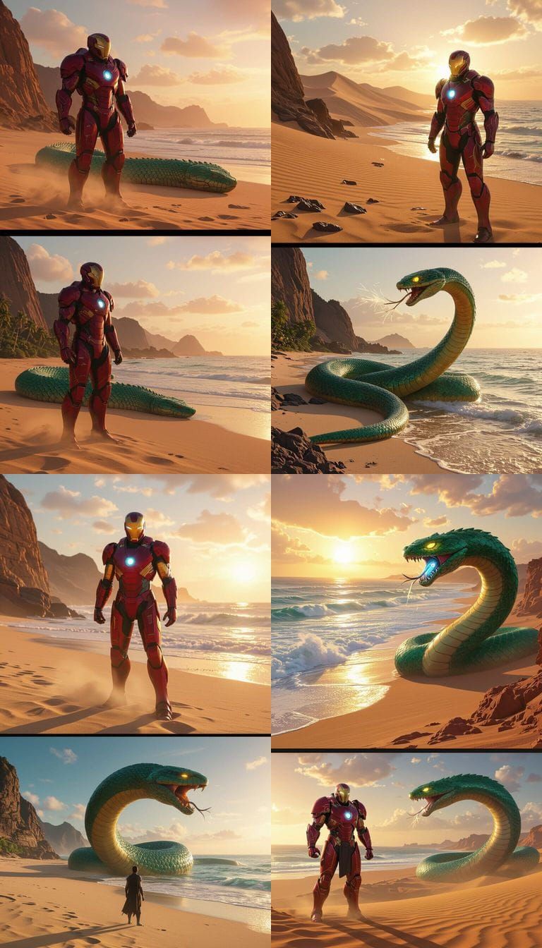 Desert Meets Tropical Island at Sunset