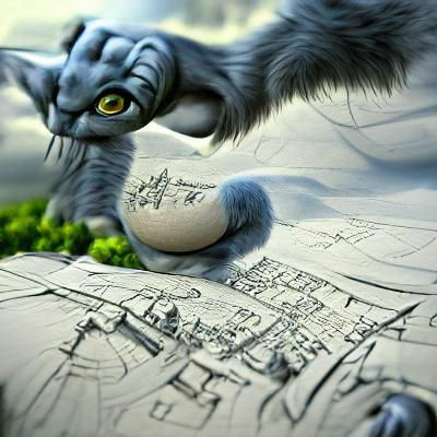 Fantasy Cat Thief: Detailed Matte Painting