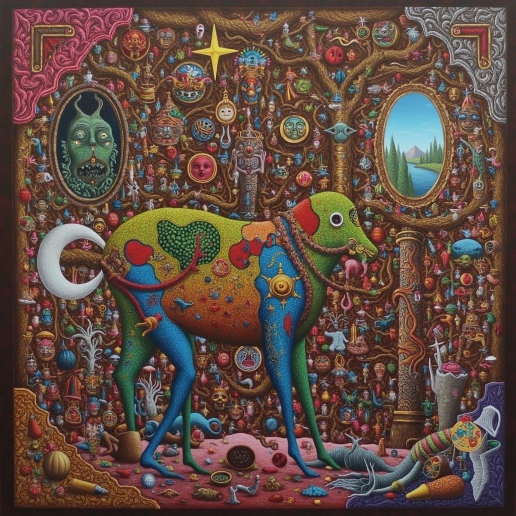 Surreal Fusion of Mexican and Japanese Clutter