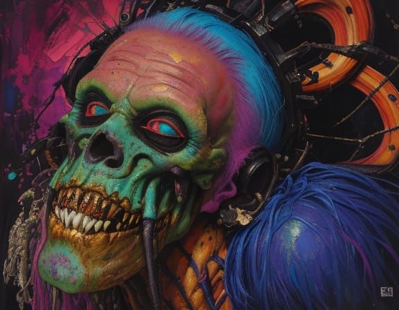 Grotesque Nihility Creature Performing Cheerful Magic