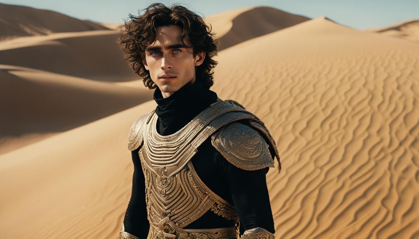 Paul Atreides on Dune in Fremen Stillsuit