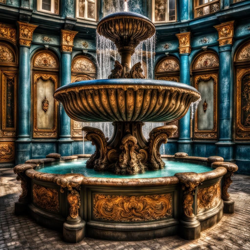 Extravagant Rococo Water Fountain in Istanbul