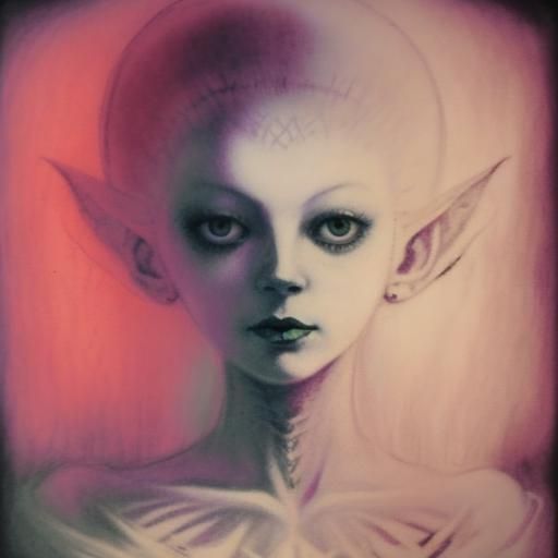 Haunted Attic: Creepy Horror in Ink and Pastel