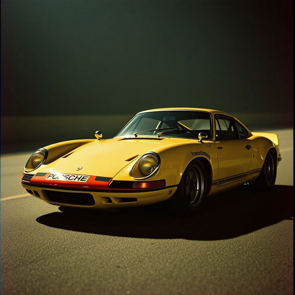 1969 Porsche GT Race Car: Cinematic Film Still