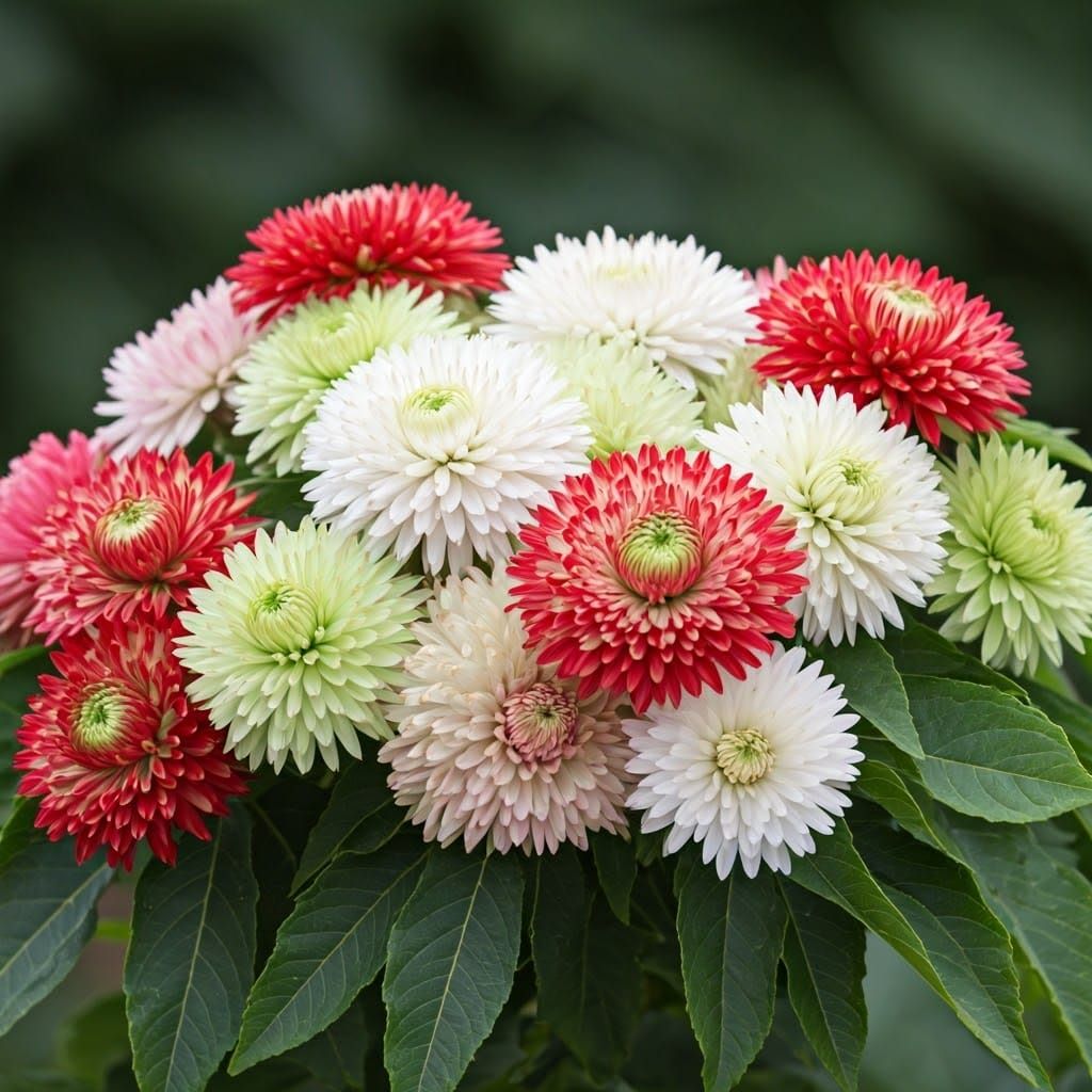 Mussaenda Flower Display in Hyperrealistic Style