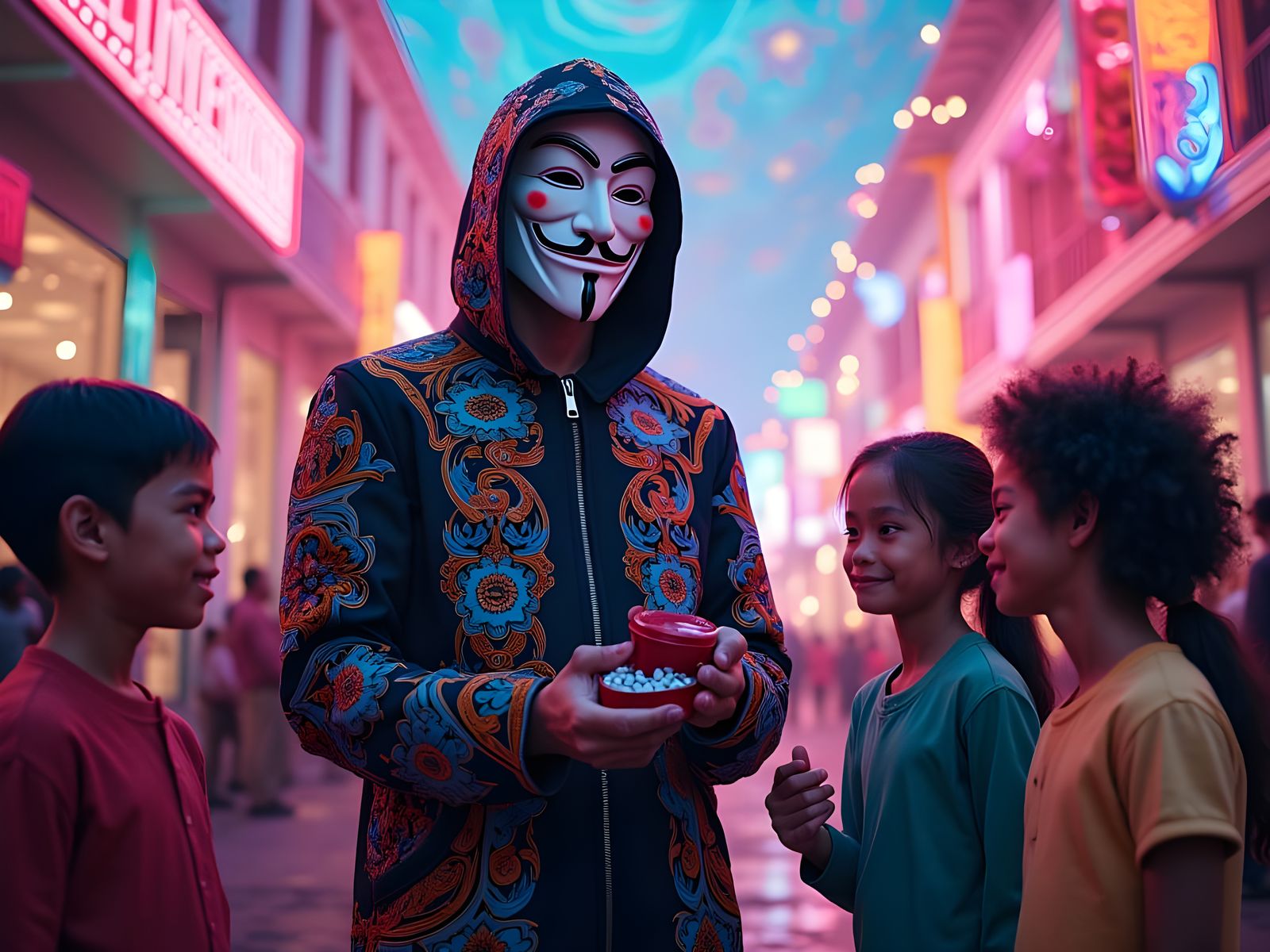 Anonymous Ray is handing out breath mints to poor children i...