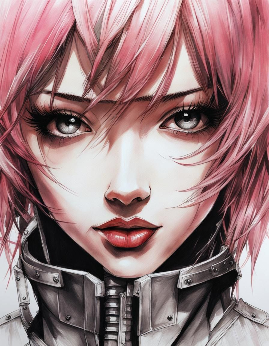 Yuno Gasai Close-Up: Colored Pencil Sketch