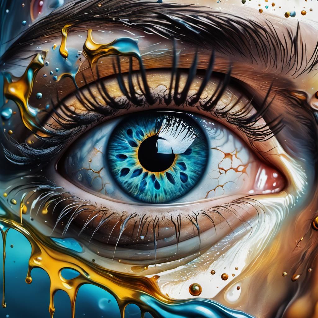 Surreal Eye in Terror: Dreamscape Macro Photography