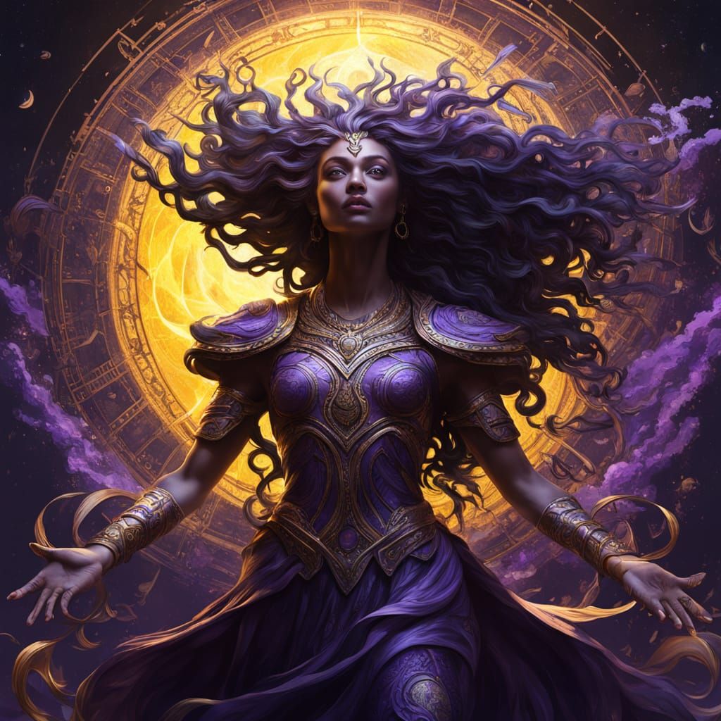 Goddess of Life Creates with Voice in Dark Fantasy Style