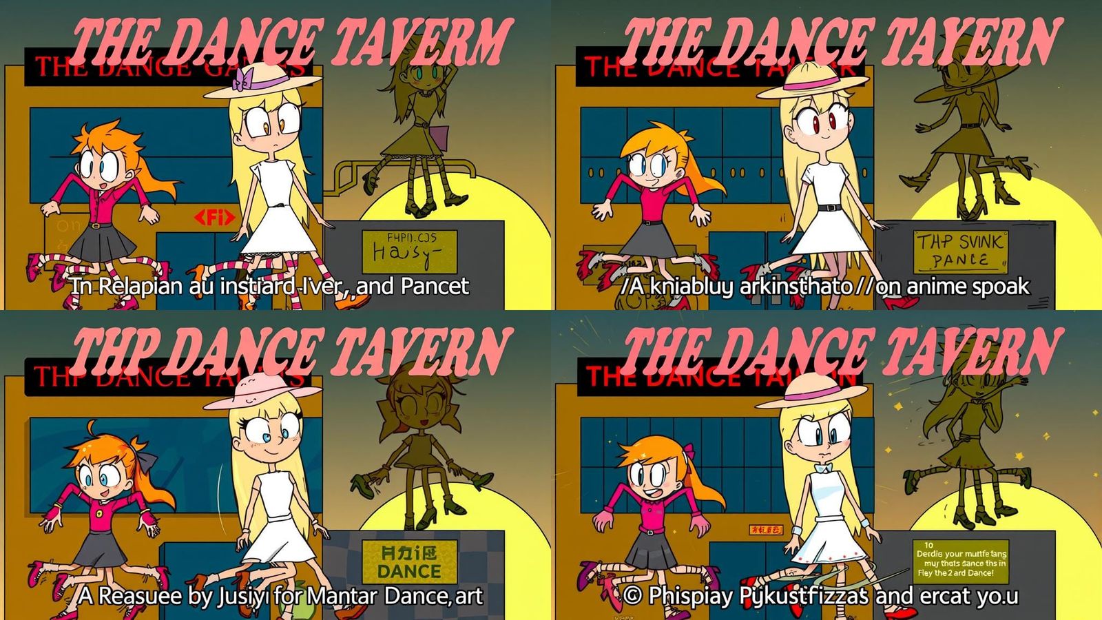 Animated Woman Tap Dancing with Multiple Legs