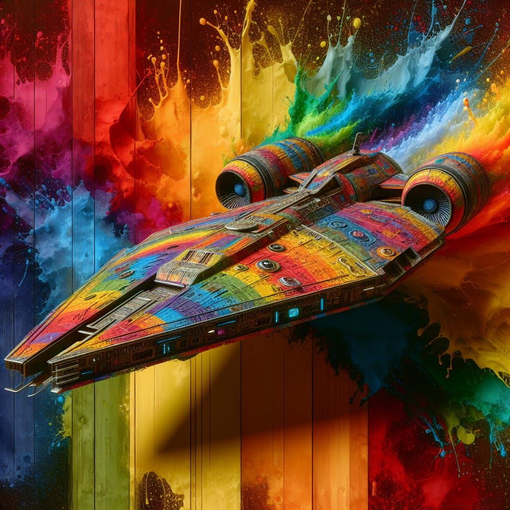 Funkadelic Starship: A Groovy 70s Inspired Spacecraft