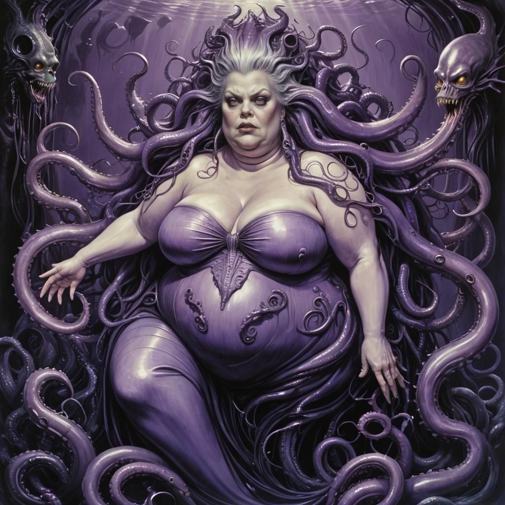 HR Giger Inspired Ursula From The Little Mermaid