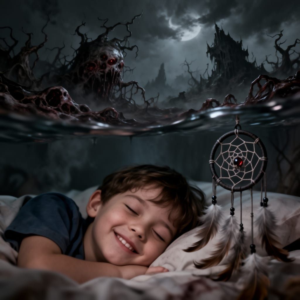 Dreamcatcher Protects Sleeping Child From Nightmares