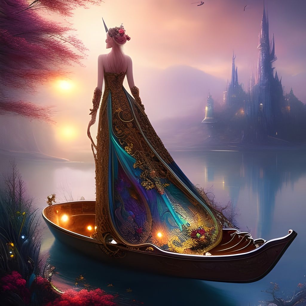 Enchanted Fairy Pirate Ship in Fairytale Setting