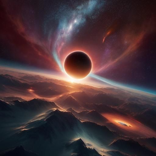 Realistic Black Hole Image with Anamorphic Lens Flare