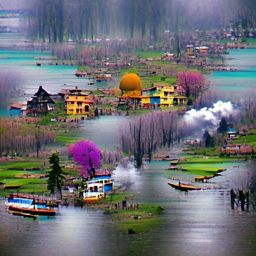 Scenic Landscape of Kashmir, India