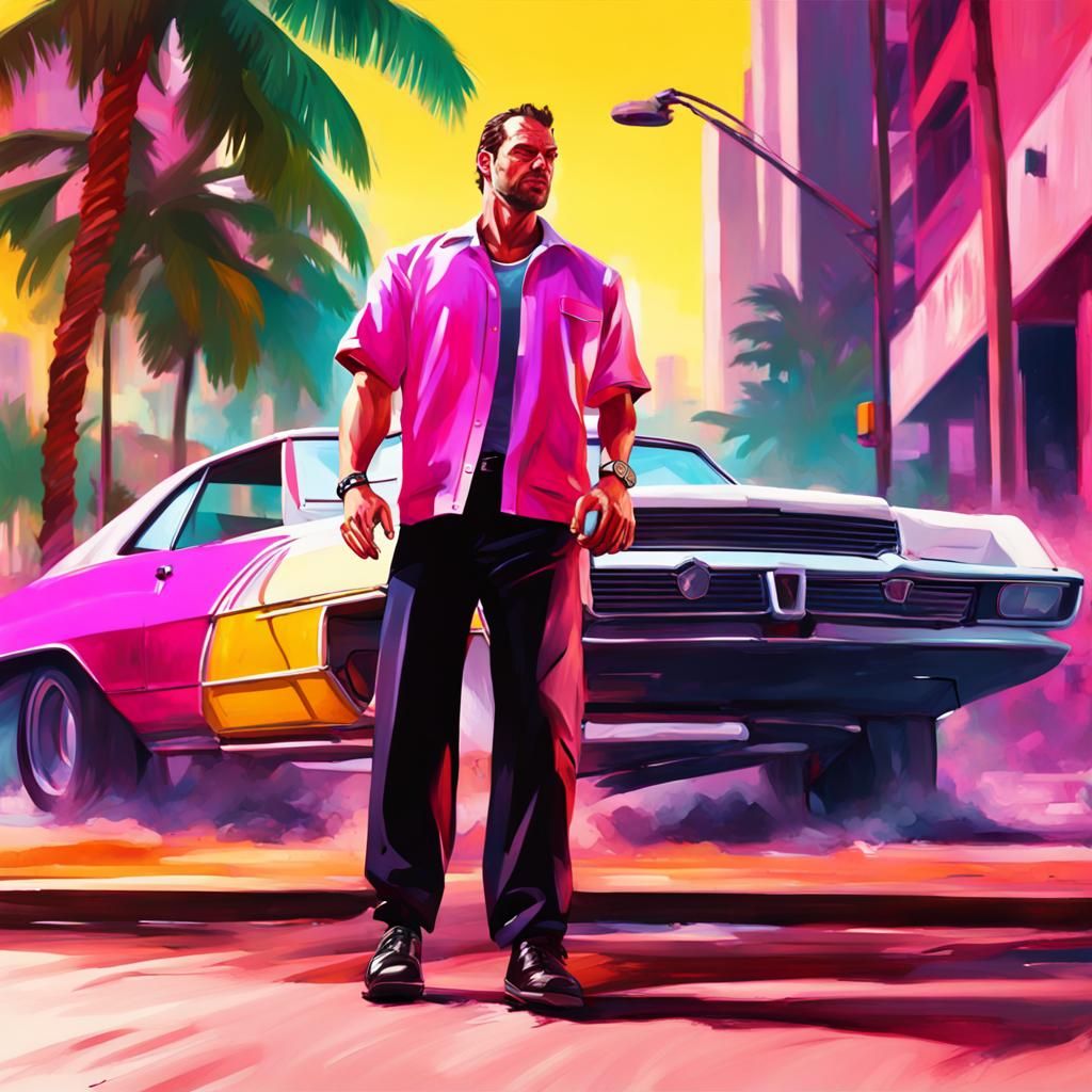 Vice City Action Scene in GTA Style