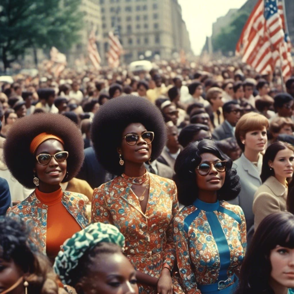 Black Women at Black Panther Rally, 1960s