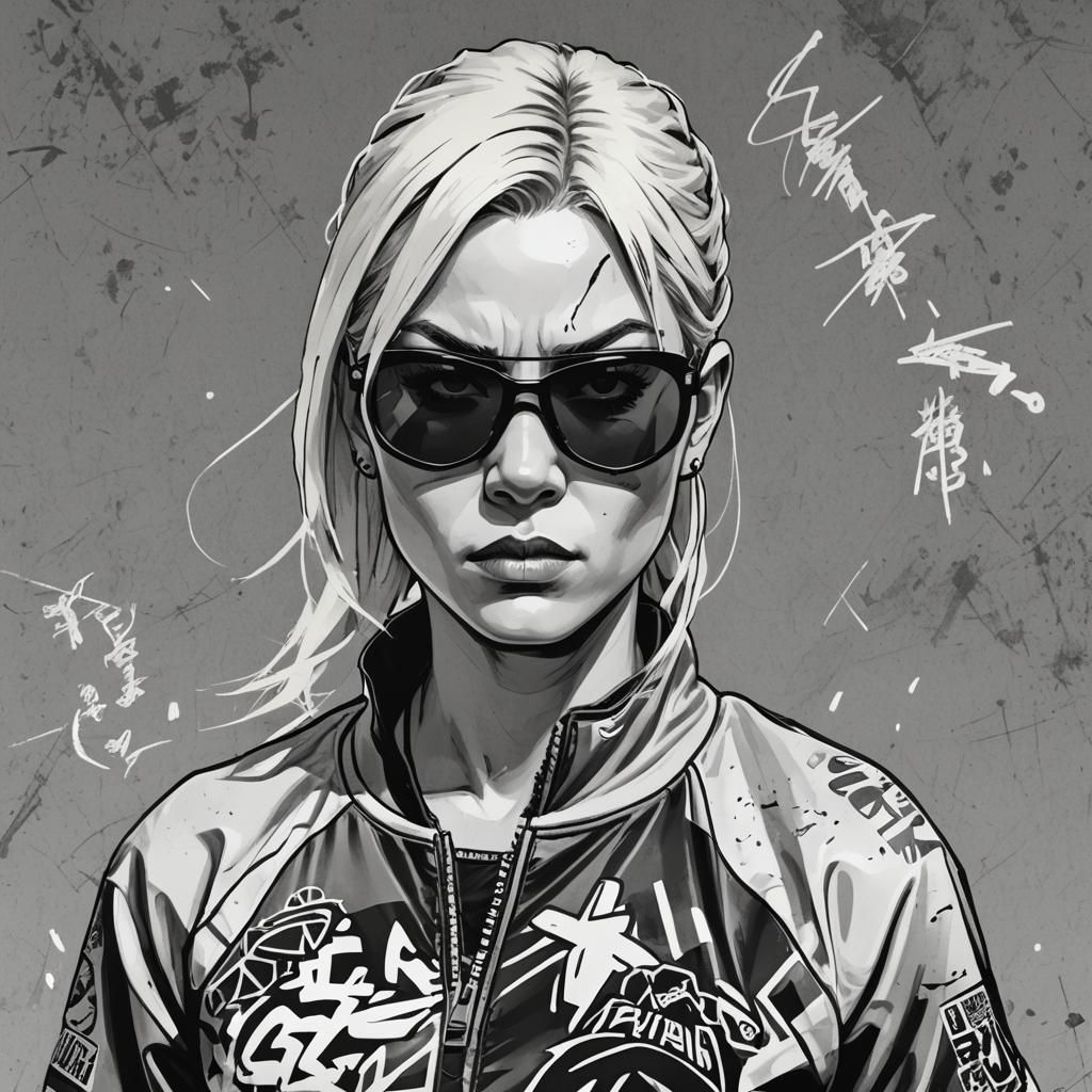 Woman in GTA Style Volleyball Outfit Portrait