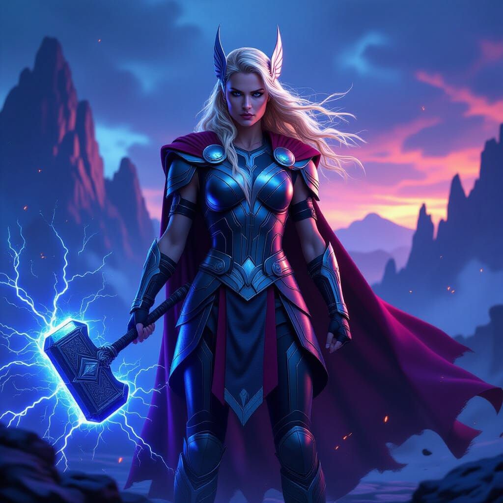 Female Thor Warrior in Asgard, Cosmic Style