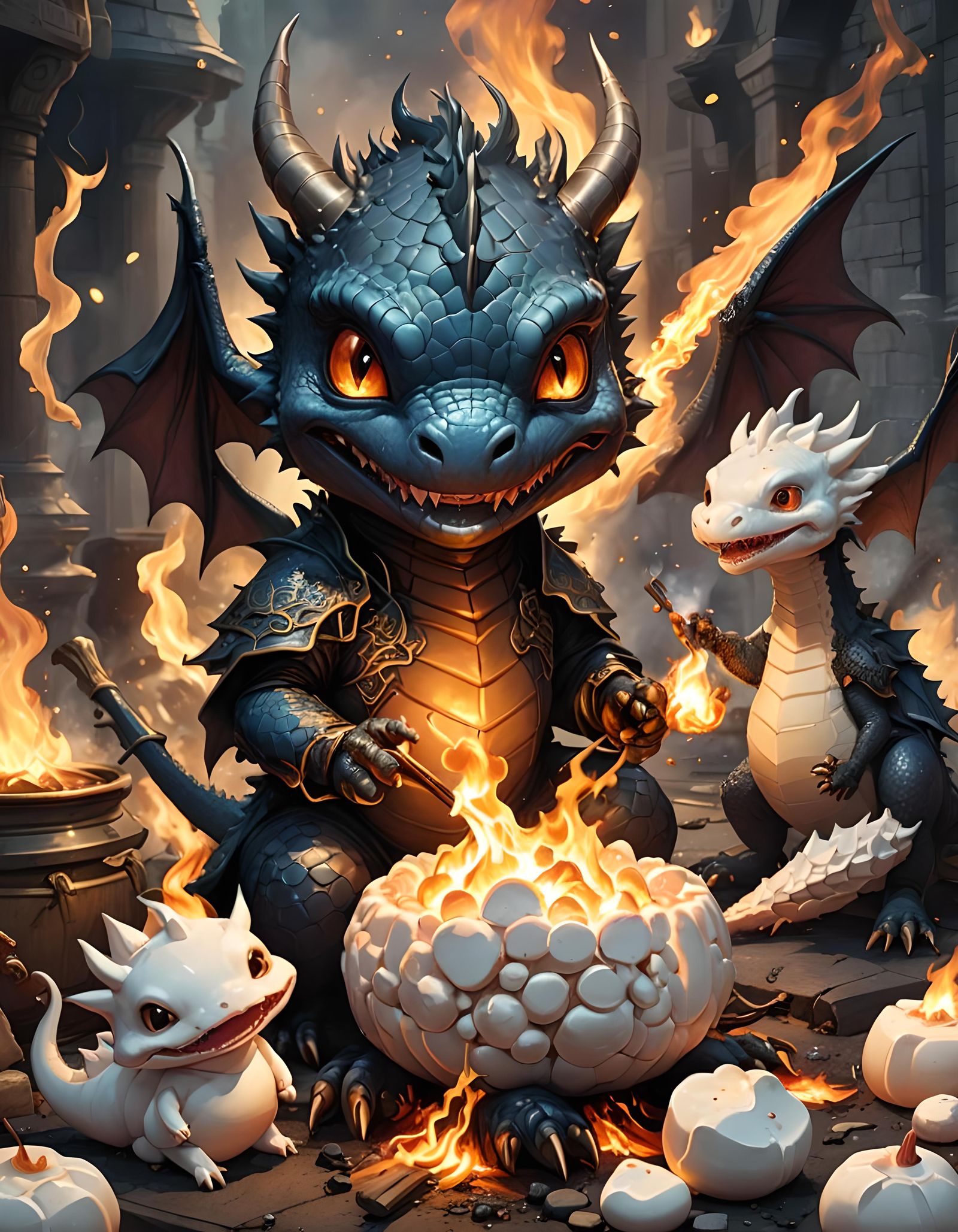 Roasting marshmallows…