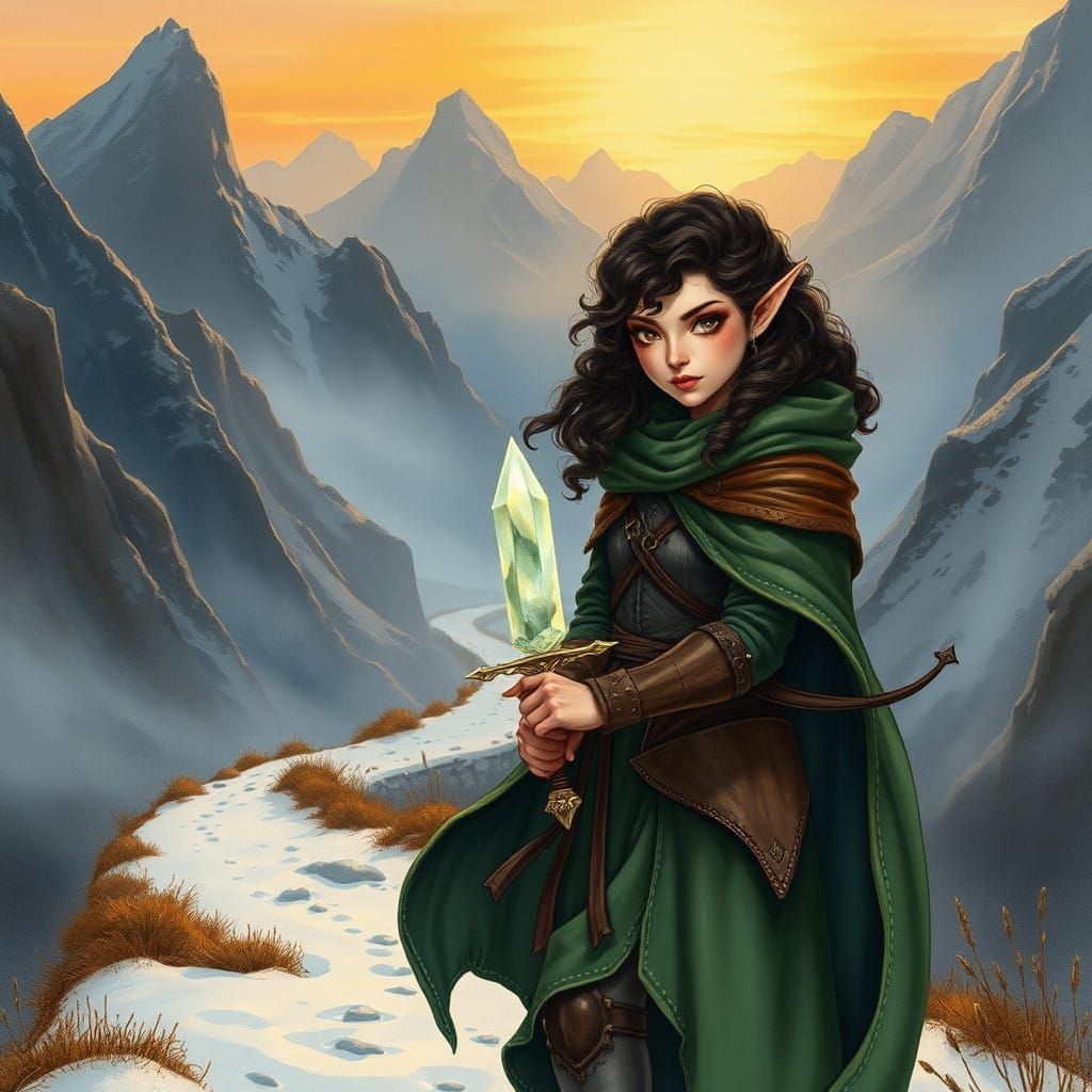 Ethereal Elf Ranger in High Gothic Style