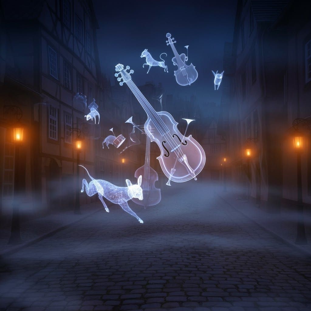 Ethereal Animals Transform into Musical Instruments