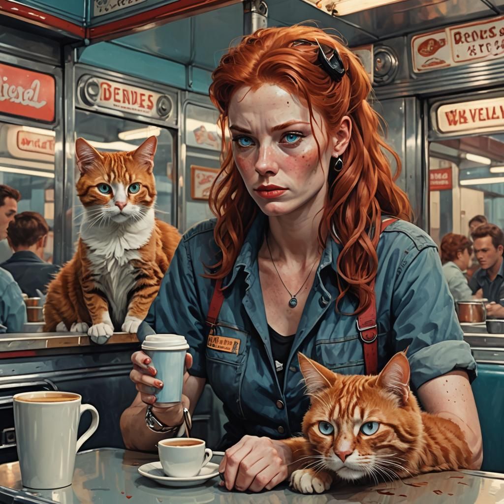 Truck Driver's Surreal Diner Conversation