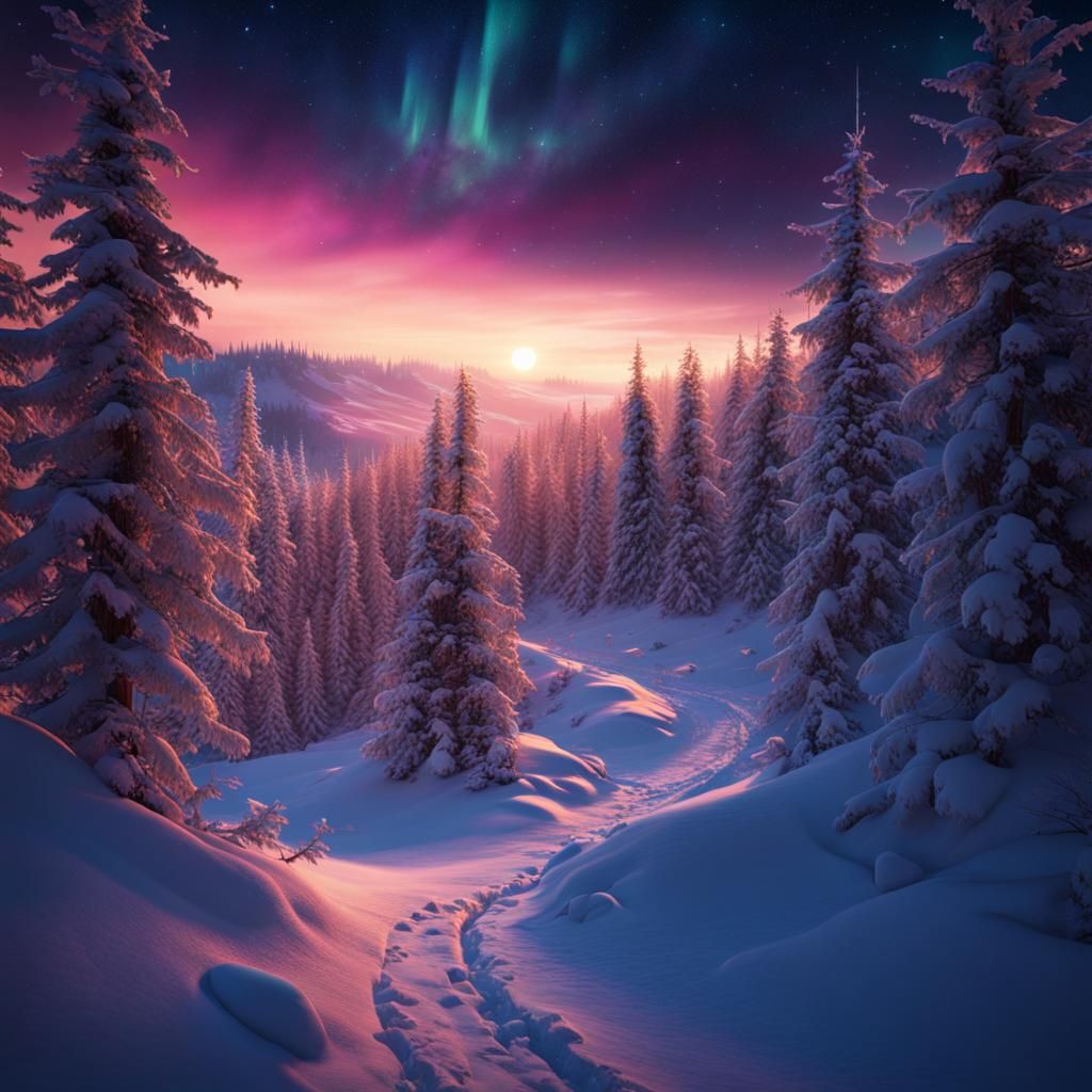 Aurora borealis path